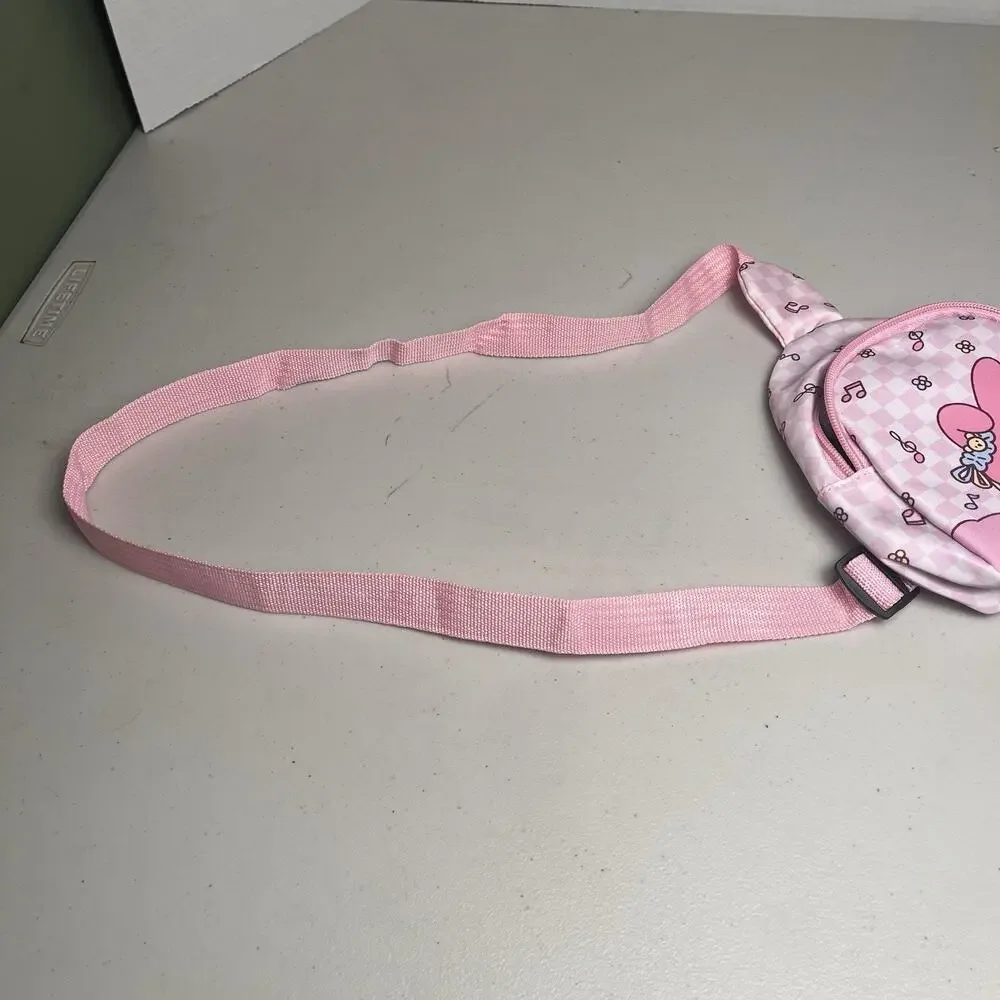 Sanrio My Melody Backpack & Keychain Plush Sling Bag Hello Kitty Friend NWOT